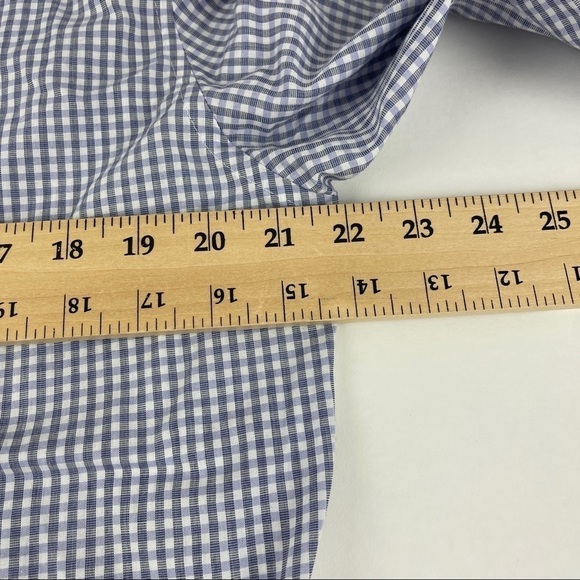 Unlisted Kenneth Cole Button Down Shirt Mens Medium 15-15.5 34-35 Blue Plaid - Picture 9 of 9